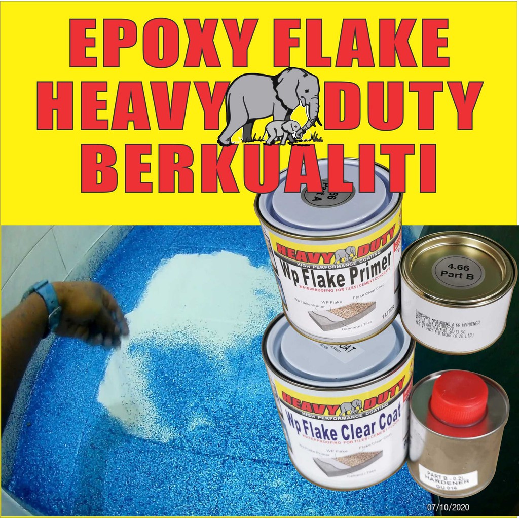 Epoxy Colour Flake Coating PRIMER / CLEAR / FLAKE DIY for Toilet