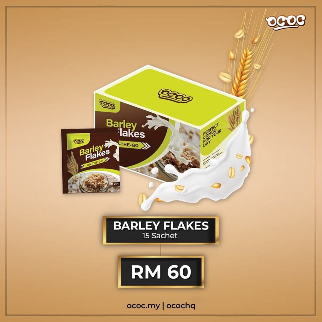 OCOC Barley Flakes On the GO Minuman Air Barli | Shopee Malaysia