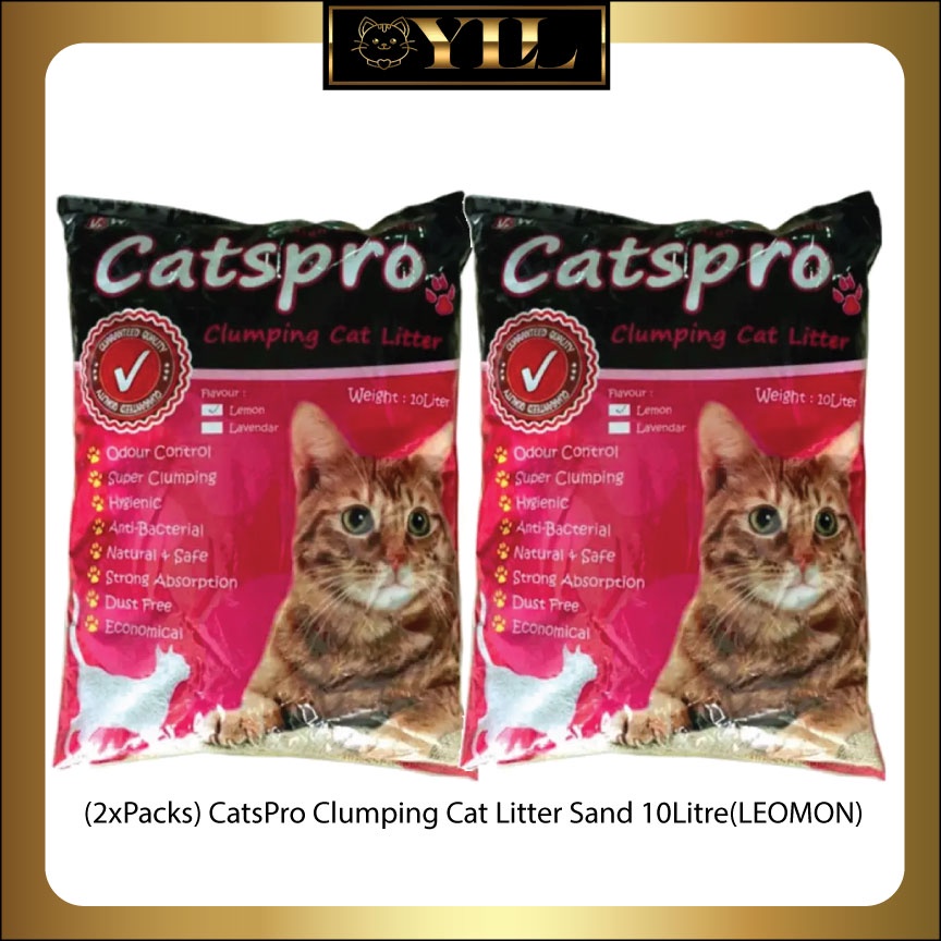 (2xPacks) CatsPro Clumping Cat Litter Sand 10Litre(LEOMON) | Shopee ...