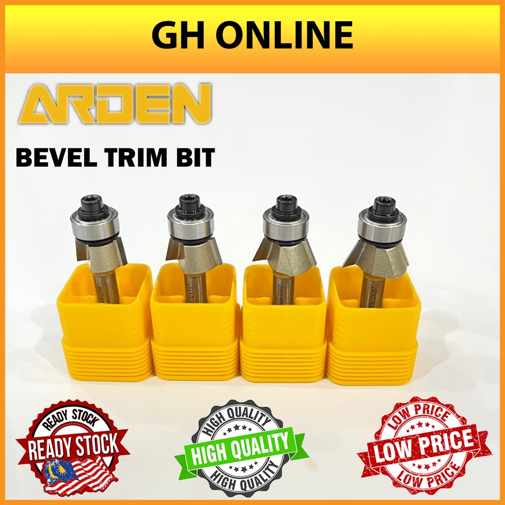 ROUTER BIT ARDEN TRIM CONNER BEVEL TRIM BIT TRIMMER BIT | Shopee Malaysia