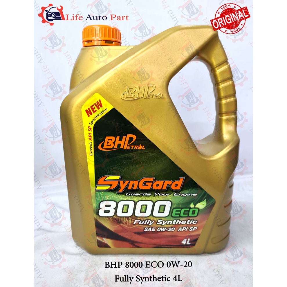 BHP ENGINE OIL 8000 ECO 0W20 FULLY SYNTHETIC 4L ORIGINAL Shopee Malaysia