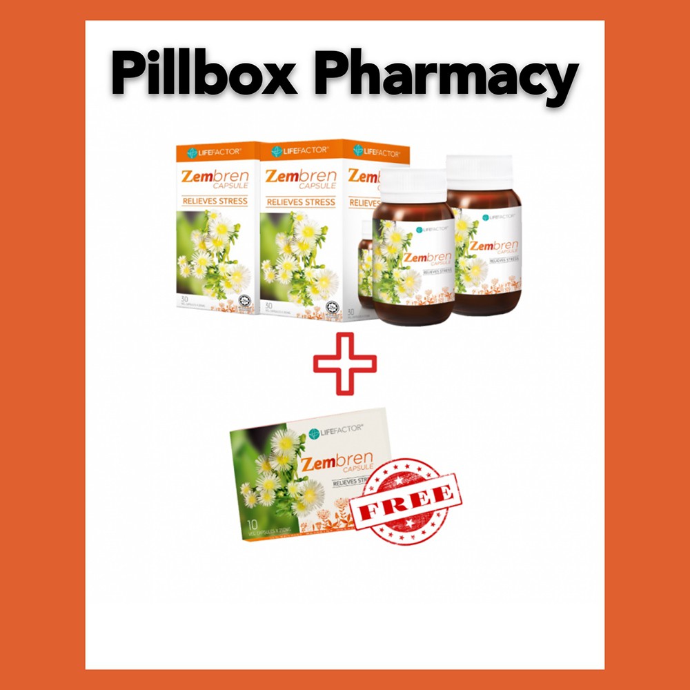 PROMO!! Zembren Capsule Relives Stress 250mg 30'S Veg Capsules (exp 05/ ...