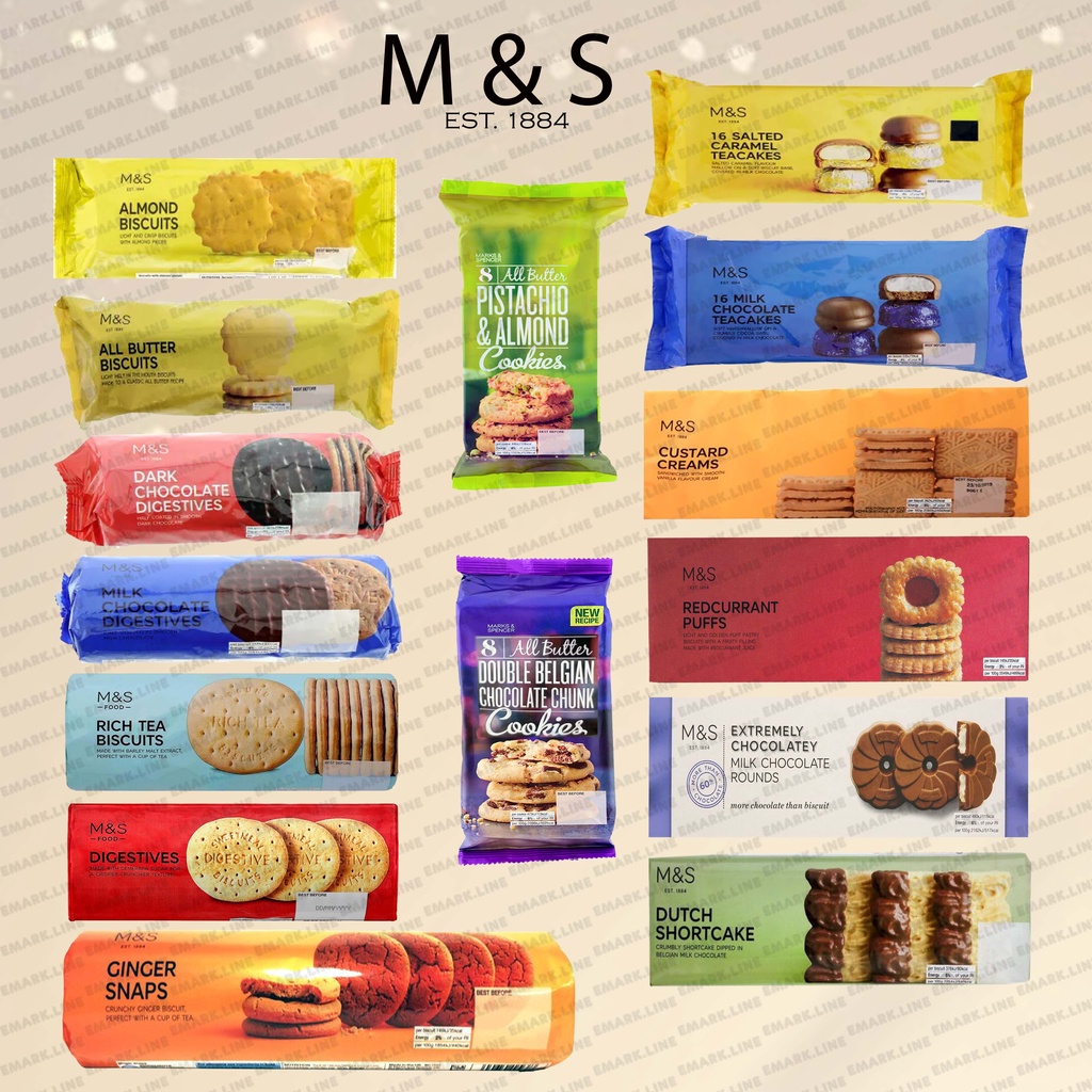 M&S🌟Marks & Spencer Digestive Biscuit, Ginger Snaps, Redcurrant puff