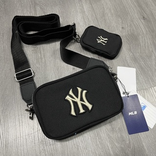 MLB Monogram Nylon Jacquard Mini Crossbody Bag NY (Black) – The