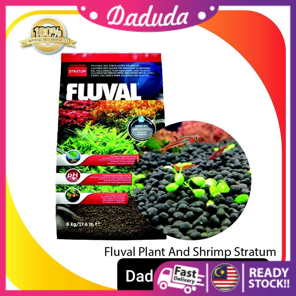 Fluval Stratum 8kg Plant And Shrimp Aquarium Aqua Soil (Original Pack) Fish tank Akuarium Ikan