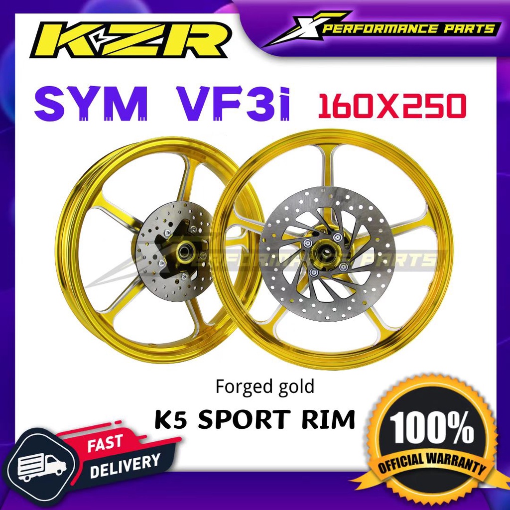 K5 FG505 Sport Rim SYM VF3i 160x250 KZR KOZI | Shopee Malaysia