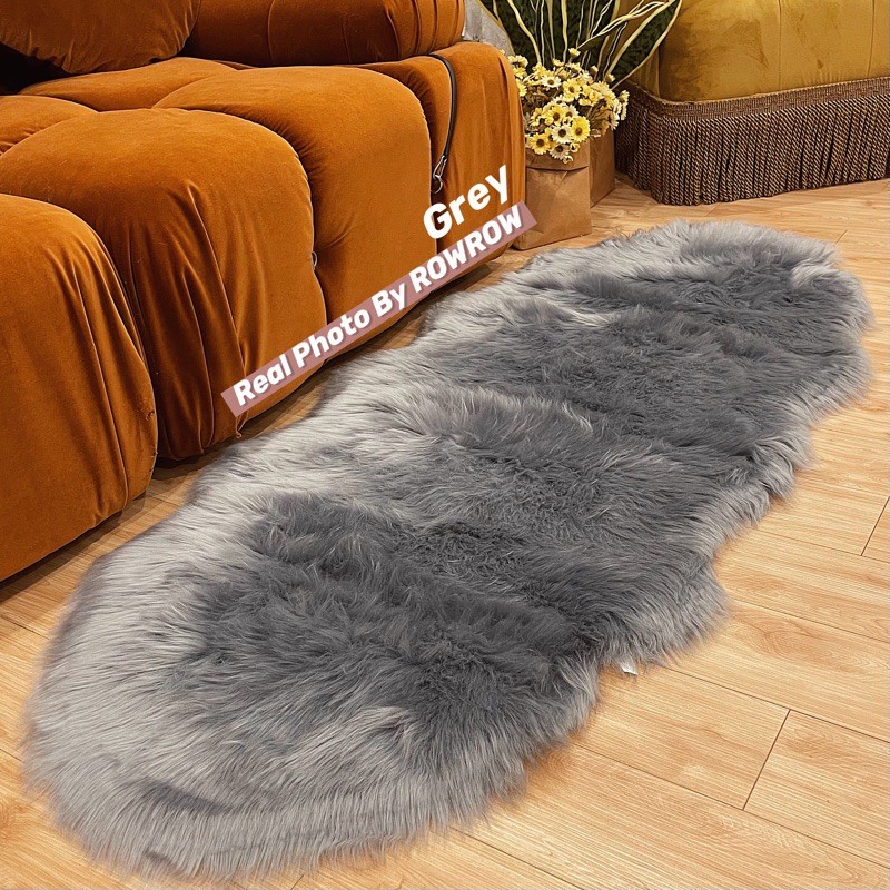 60*150cm Australian Imitation Wool Carpet Oval Plush Carpet, 40 OFF