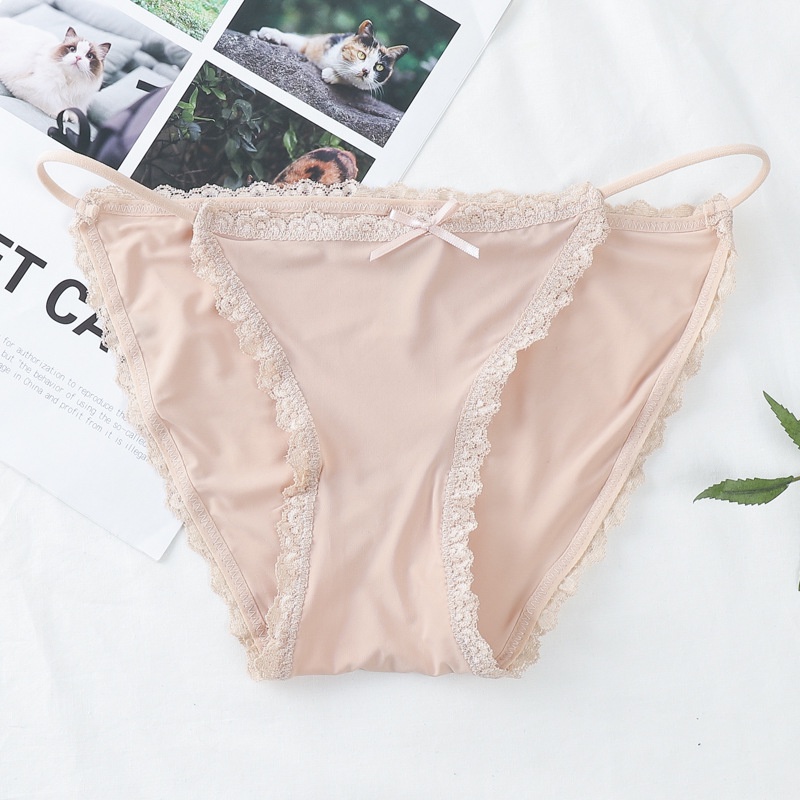 Ladies Romantic Lace Sexy Hollow Low Waist Thong Comfortable Breathable