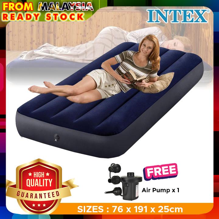 INTEX 64756 0.76Meter Inflatable Air Bed Mattress Single Size Tilam ...