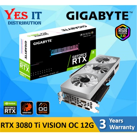 GIGABYTE GEFORCE RTX 3080 TI VISION OC 8G / 12G GDDR6 GRAPHIC CARD (GV ...