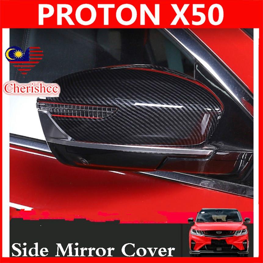 PROTON X50 Rear View Mirror Cover Side Mirror Rain Visor Chrome ...