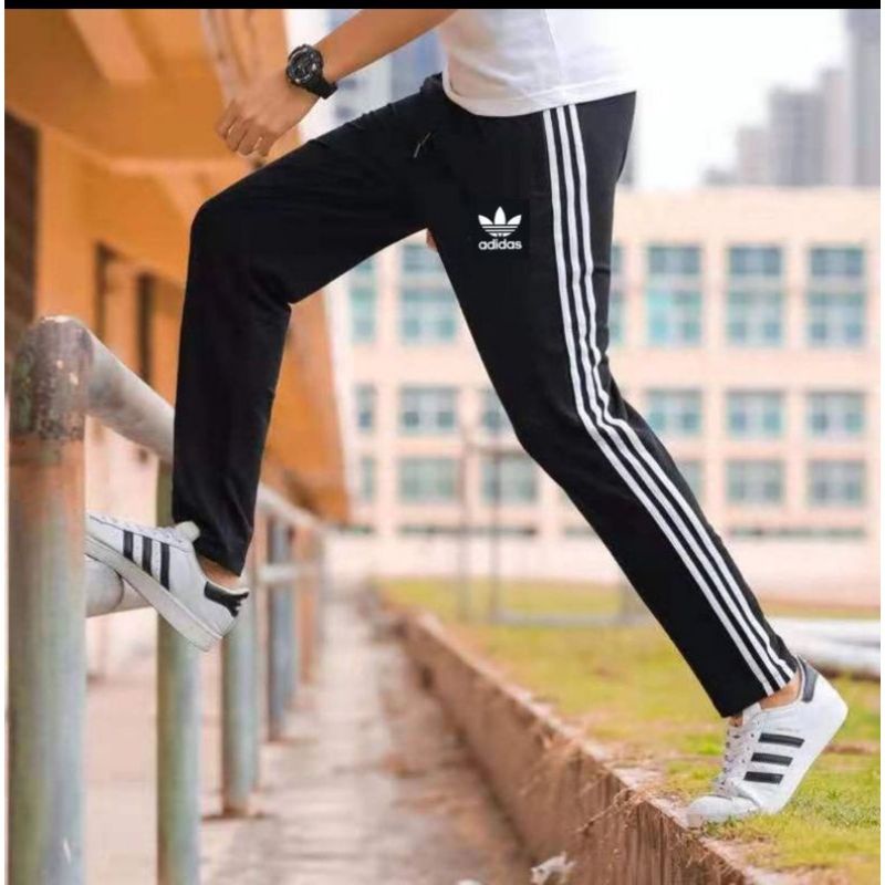 NEW STOCK SELUAR TREK ADIDAS LINE PUTIH SLIMFIT Shopee Malaysia