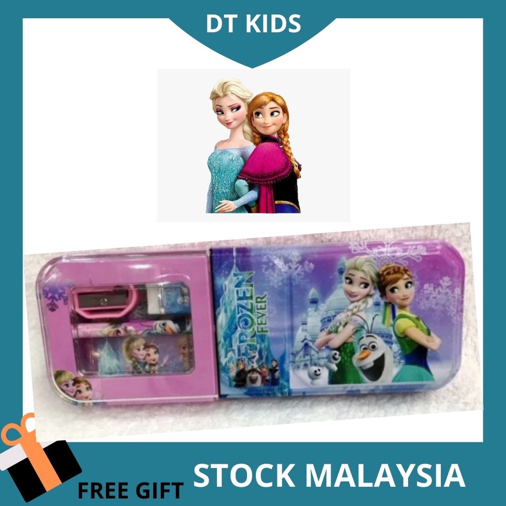 thumbnail image 2 of Disney Frozen 2 Pencil Case & 5-Piece Stationery Gift Set For Girls, Triple Case 2 of 4