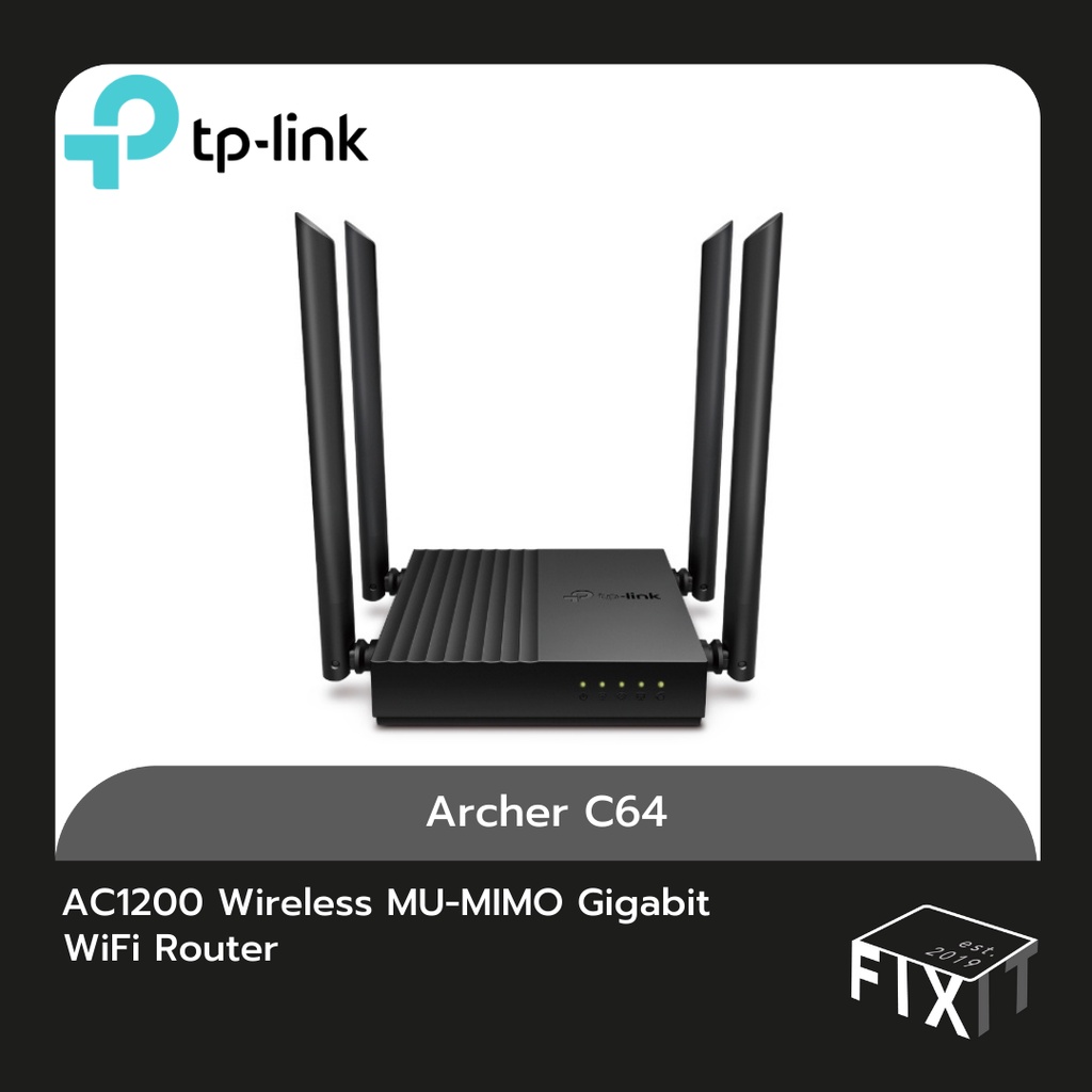 TP-Link Archer C64 AC1200 Wireless MU-MIMO Gigabit WiFi Router | Shopee ...