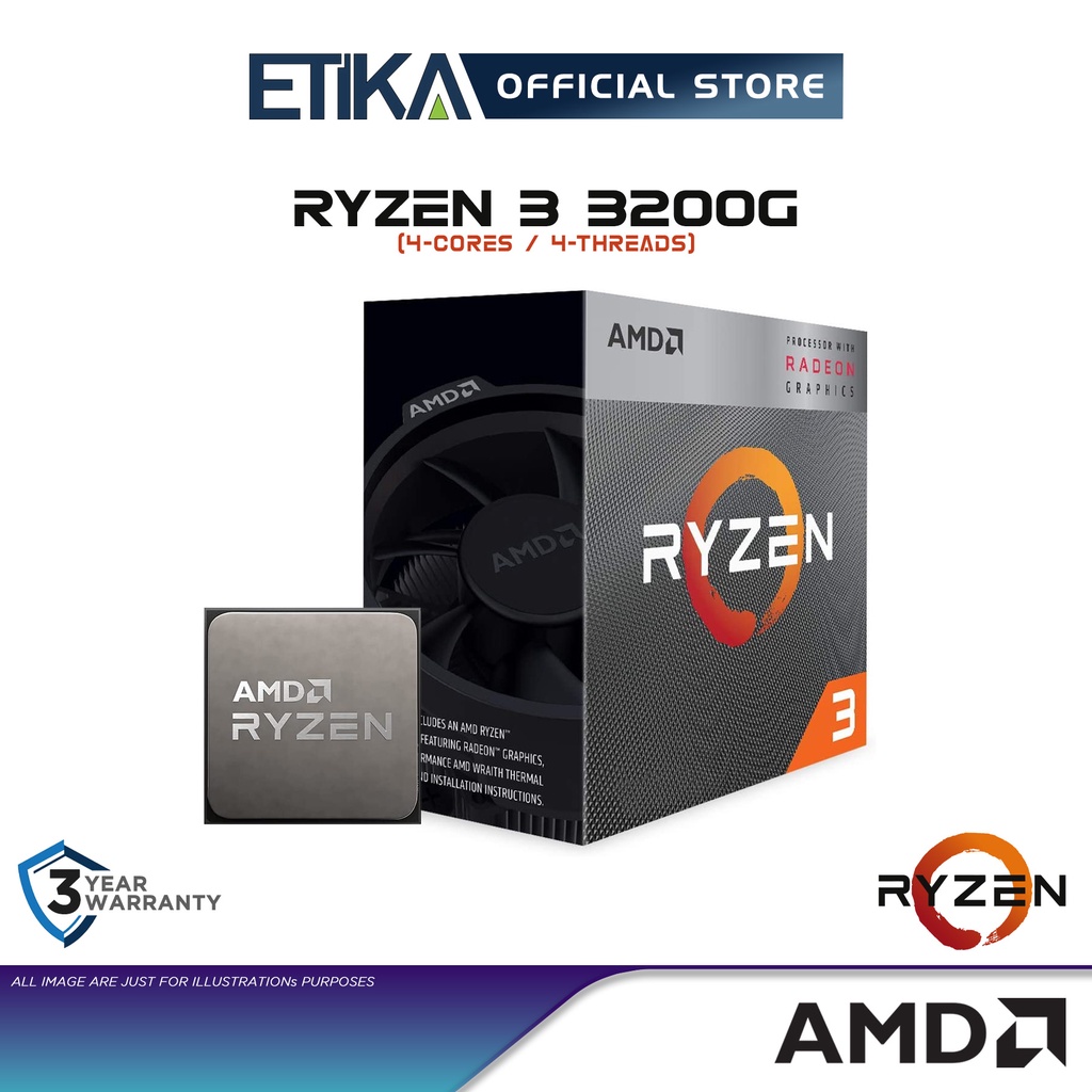 AMD Ryzen 3 3200G  4 Cores 4 Threads Processor -pcstudio