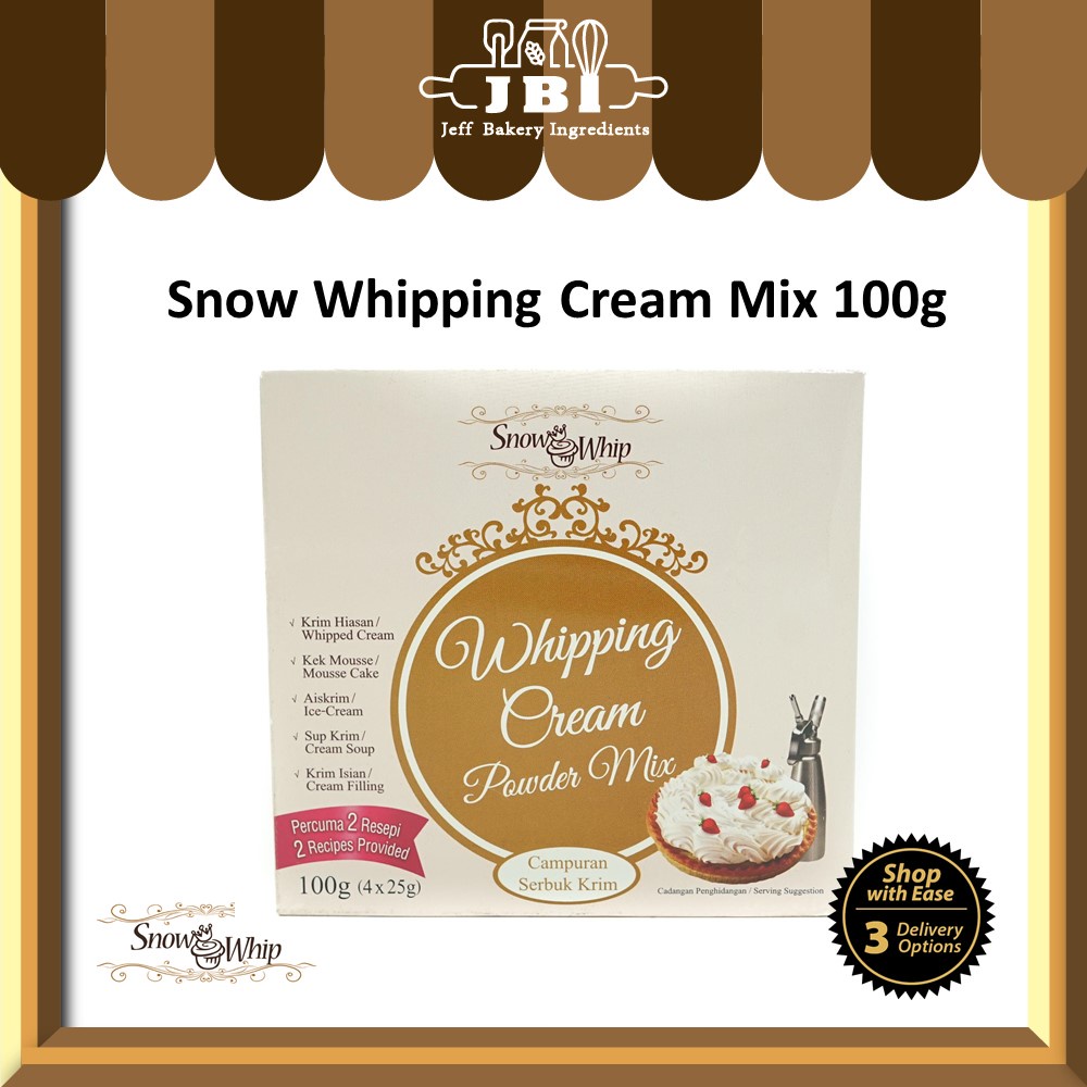 Snow Whip Whipping cream powder mix 100g Shopee Malaysia