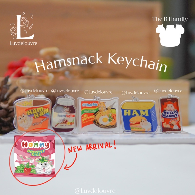 HAMSTER SNACK INDONESIA KEYCHAIN MERCH INDOMIE NUTELLA HELLO PANDA SPAM ...