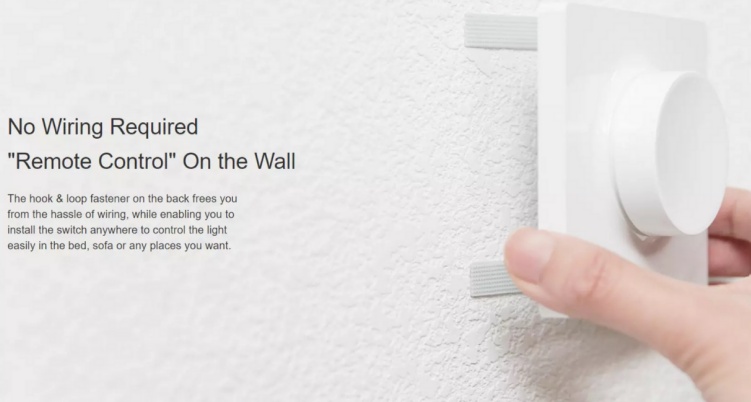 Yeelight 5 in 1 Control Smart Dimmer Switch Stick-On Version Wireless ...
