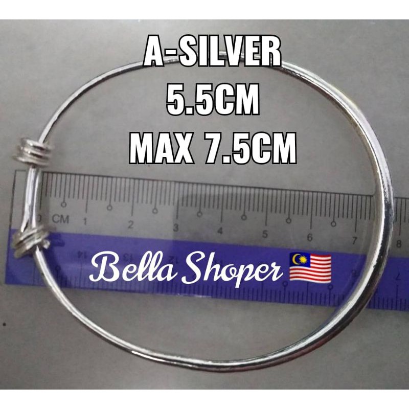 BANGLE GELANG BANGSAWAN MINGGU GOLD SILVER EMAS PERAK PENGANTIN ...