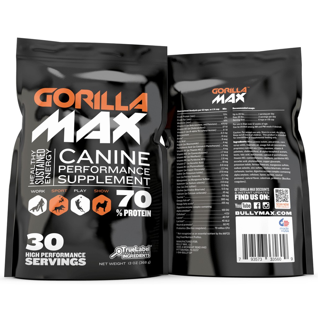 Gorilla shops max canine supplement