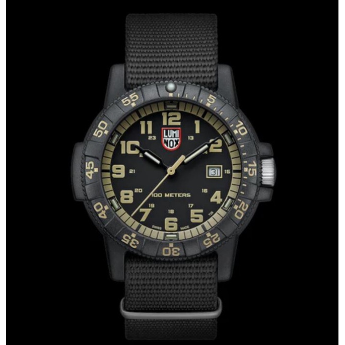 Luminox Leatherback SEA Turtle Giant XS.0333 Mens Watch 44mm - Military Watch in Black Date
