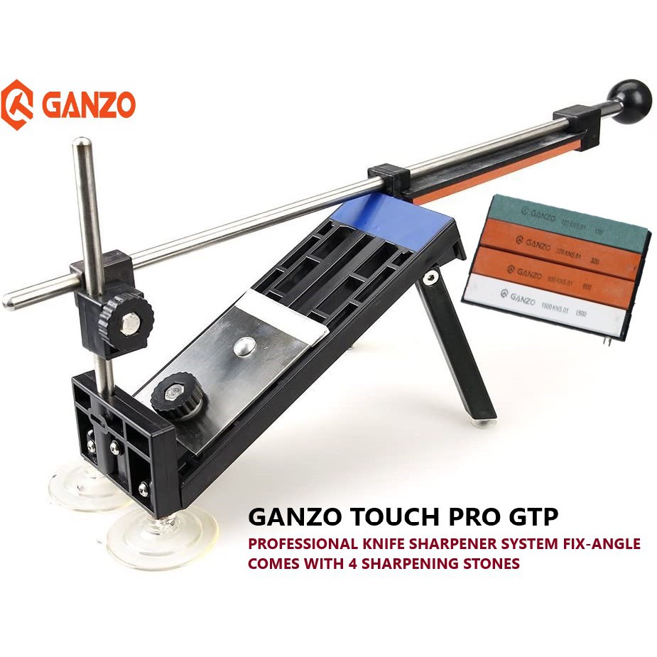 Ganzo Touch Pro Steel (GTPS) Knife Sharpener Professional Sharpening System  Fix-angle with 4 Stone