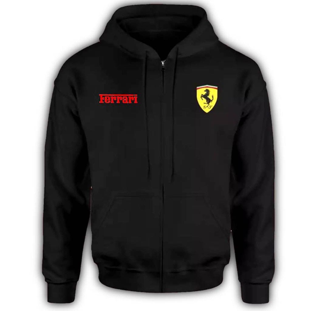 sweater Scuderia Ferrari F1 Mens Casual Long Sleeve Full Zipper Hoodie  motorsport baju lelaki lengan panjang | Shopee Malaysia