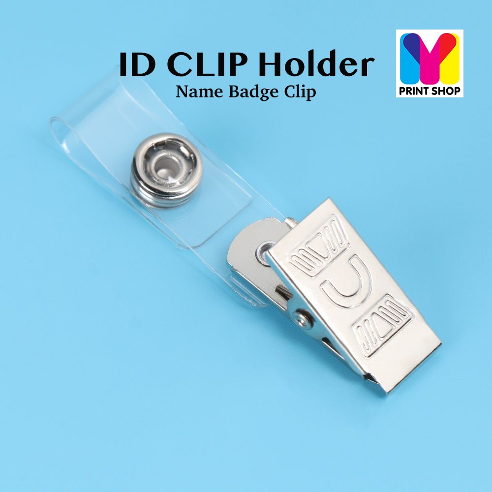 1 pcs of ID Card Name Tag Holder Badge Strap Clip with Plastic Clear ID