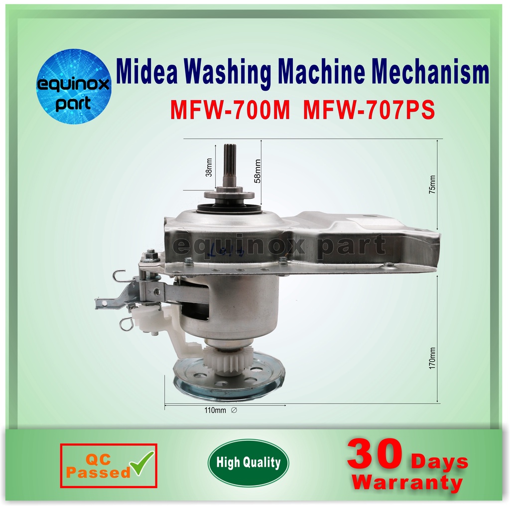 Midea MFW700M MFW707PS Washing Machine Gearbox Mechanism Shopee