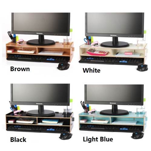 WOOD MONITOR TABLE STORAGE TABLE LAPTOP TABLE COMPUTER TABLE - NAS 1245 ...