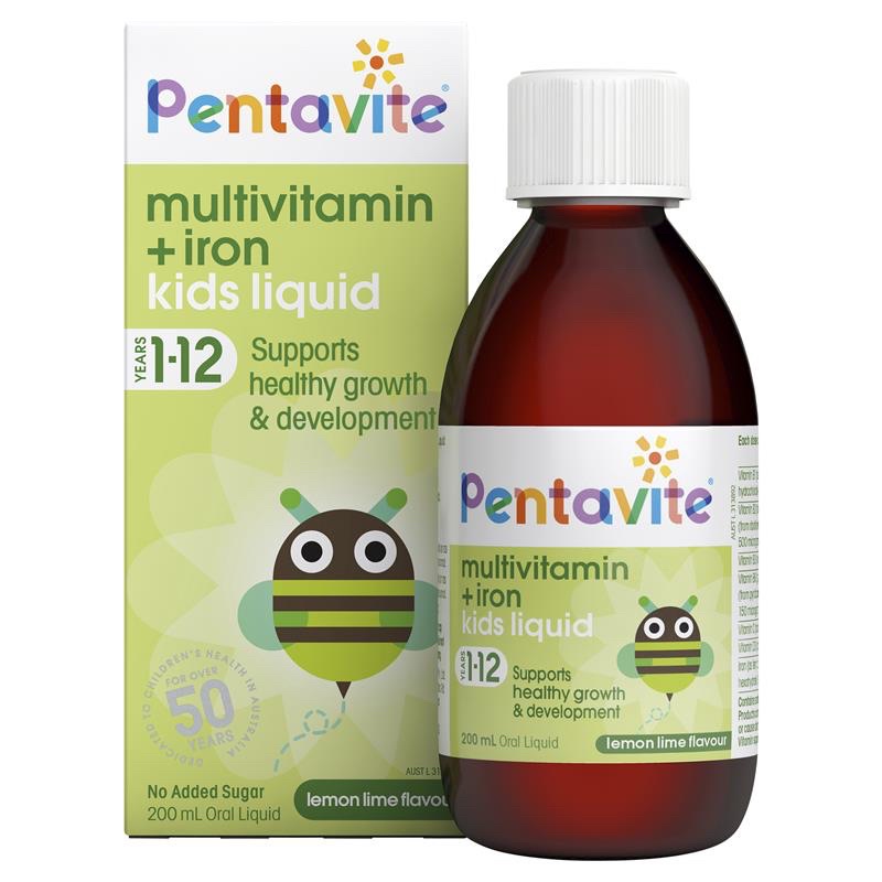 Multivitamin + Iron kids liquid Multivite Multivitamin Syrup (Australia ...