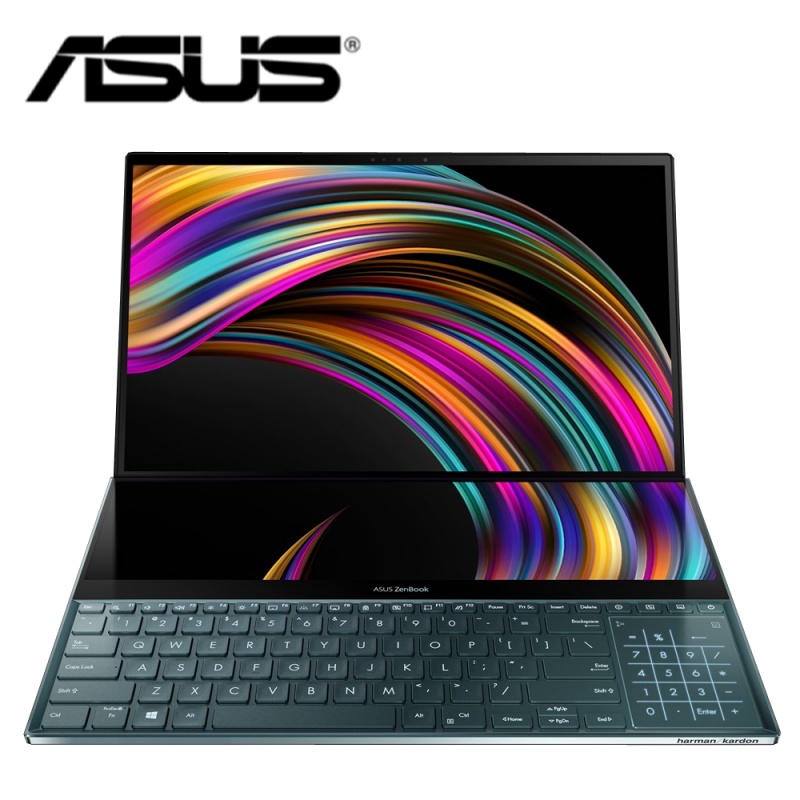 Asus Zenbook Pro Duo Ux582l Rh2031rs 156 4k Uhd Touch Laptop Celestial Blue I7 10870hk 32gb 7422