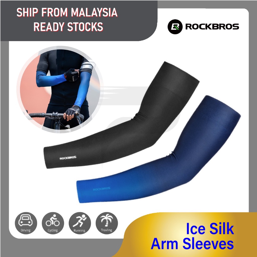 ROCKBROS Ice Silk Arm Sleeve UV Protection Cooling Cycling Motorcycle ...