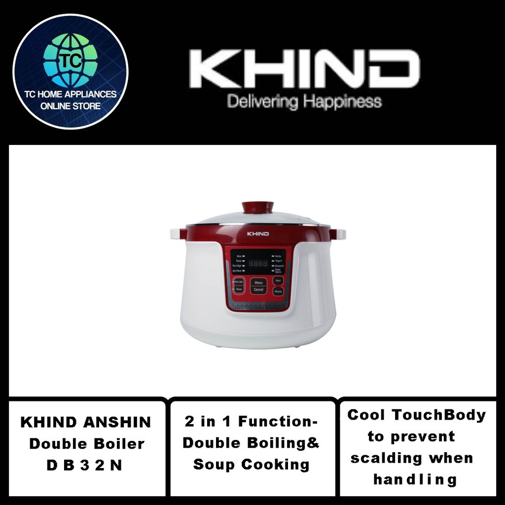 Khind ANSHIN Double Boiler (DB32N) Shopee Malaysia