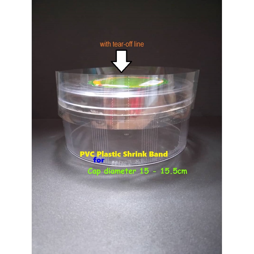 [1pkt =100pcs] 15cm Cap Diameter SHRINKABLE PLASTIC SEALER (with tear ...