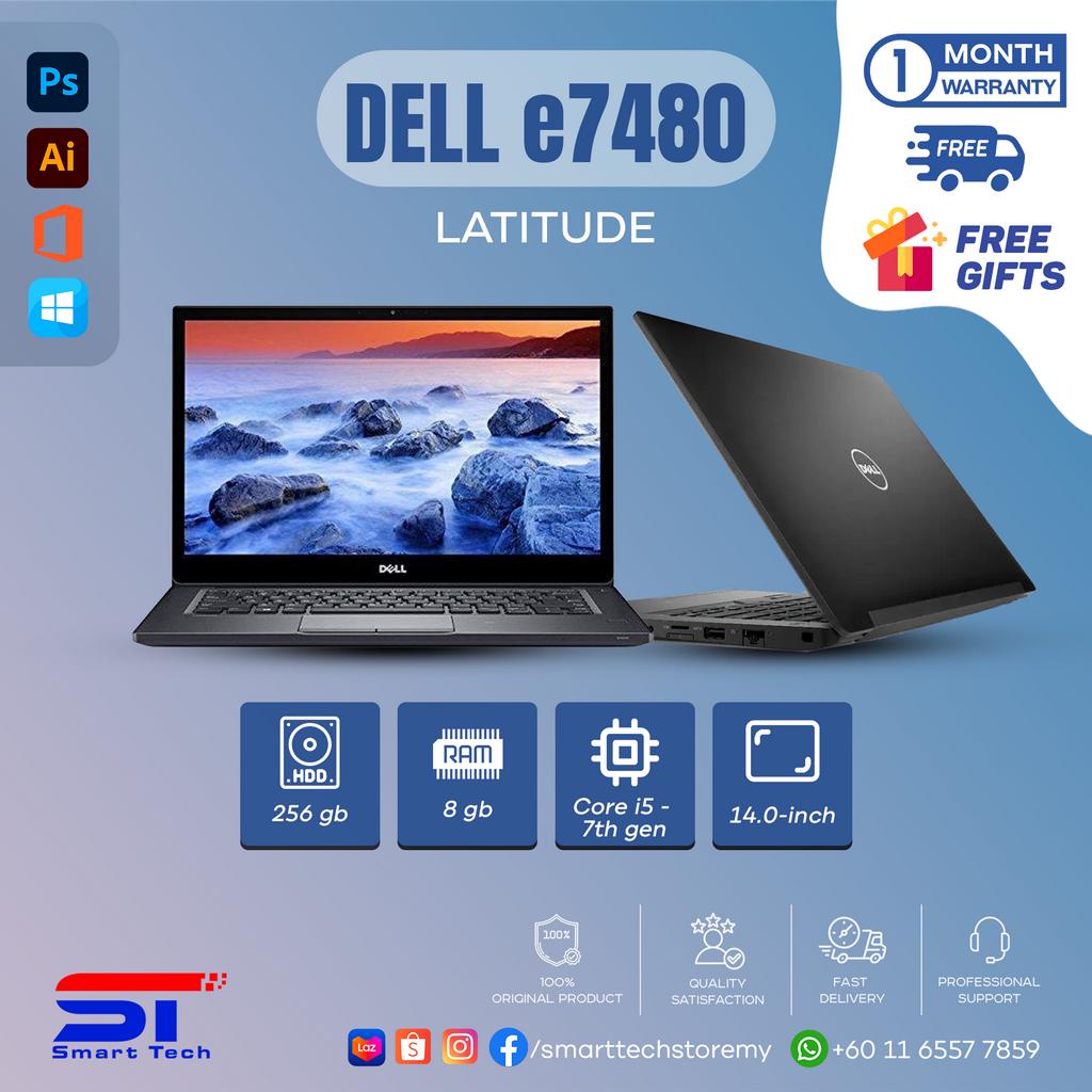 Portable Dell Latitude E7480 ULTRABOOK Core I5  6e Gén  - Memoire 8GB Ddr3 Disque Dur 256gb Ssd Wifi 141 Windows 10