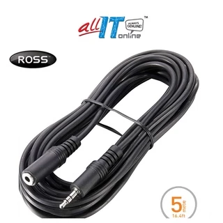Ross Stereo Extension Cable (3.5mm/5m) HEC5-RO | Ross HEC5-RO Stereo Extension Cable | Black 3.5 mm