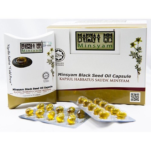 Minsyam Black Seed Oil Habatus Sauda 100ori 20 Capsule Softgel