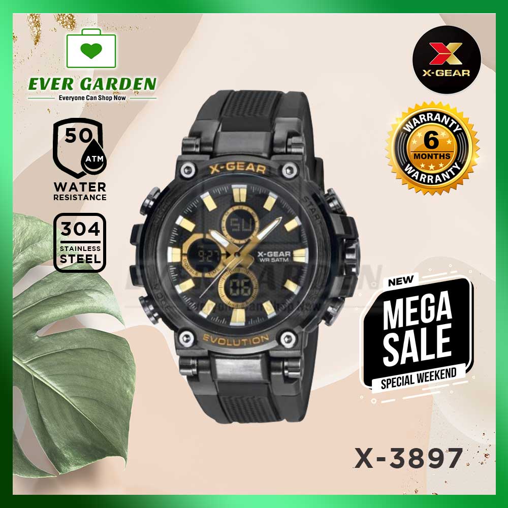 Evergarden X Gear M 3897 Men Watch Digital Waterproof Clock Men Army Military Digital Watch Color 05.Star diamond black Shopee Malaysia