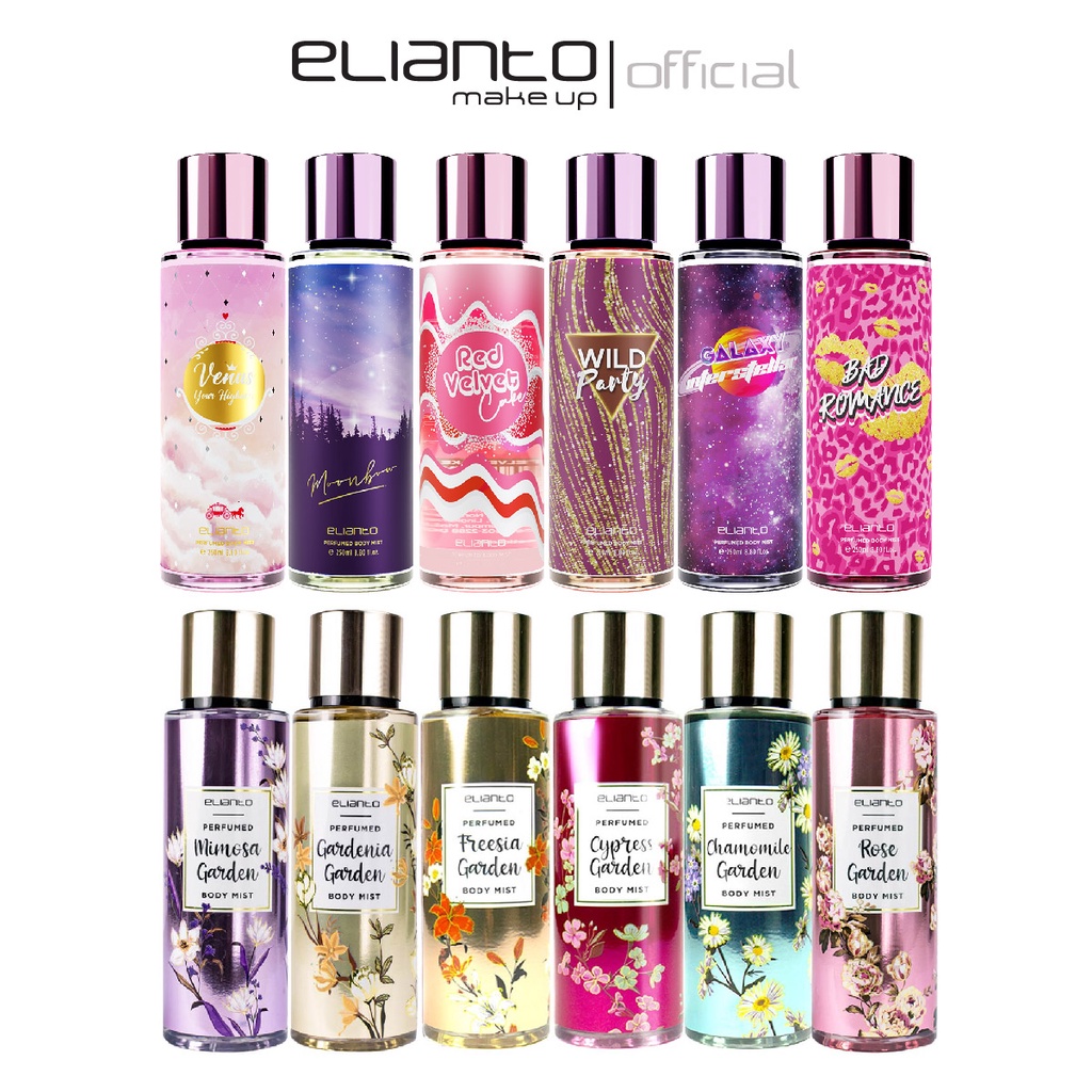 Elianto Perfumed Garden Body Mist Fragrance Perfume (250ML) | Shopee ...