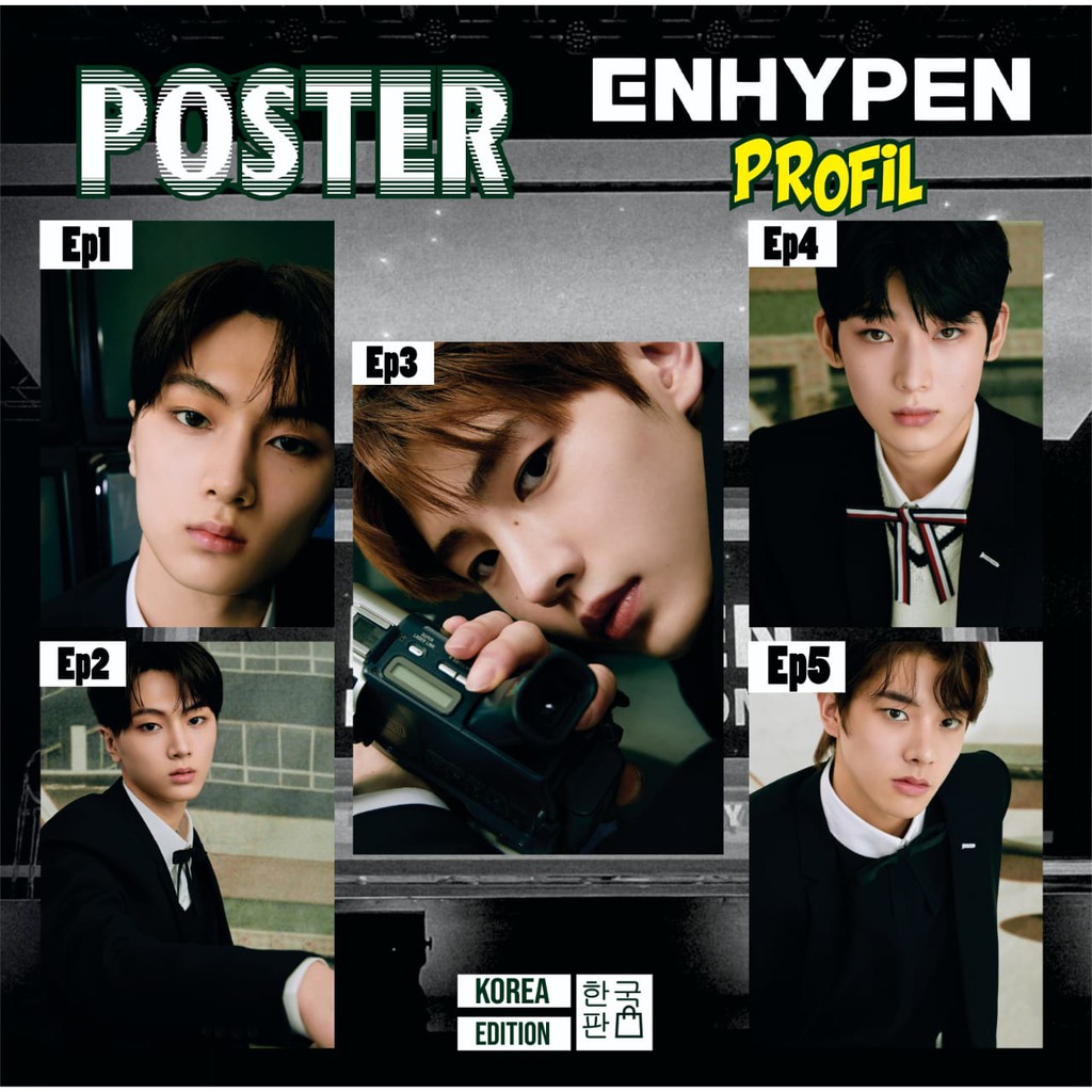 Poster Enhypen Profile Photoshoot Kpop Jake Jay Heeseung Jungwon