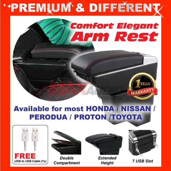 Armrest Aruz Alza Axia Bezza Myvi Exora Iriz Saga Almera Brv City Jazz