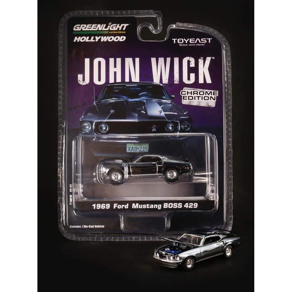 Greenlight John Wick 2014 1969 Ford Mustang BOSS 429 Silver Chrome Toyeast Exclusive Shopee Malaysia