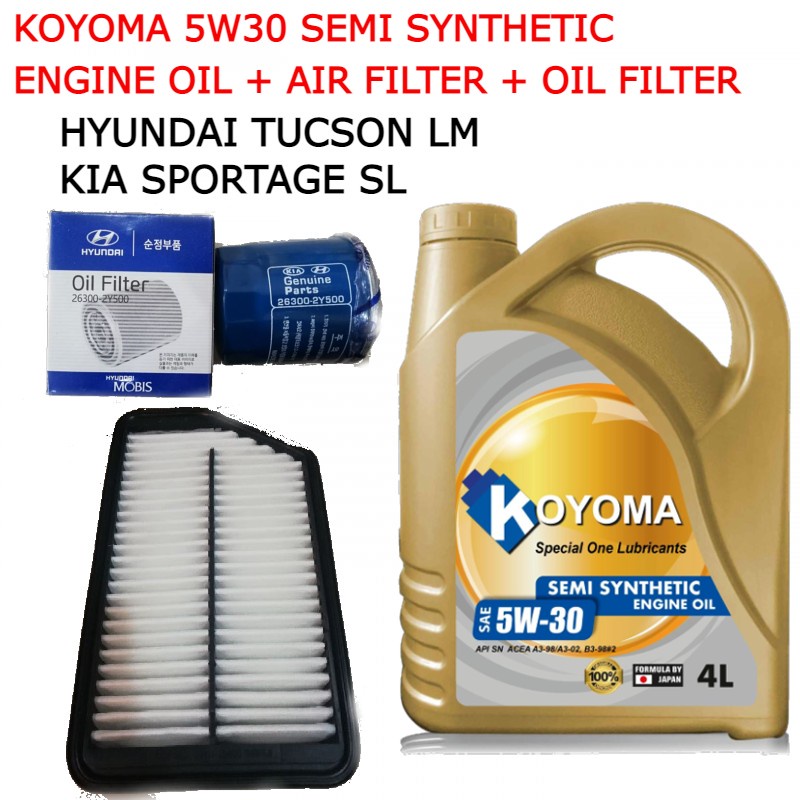 KIA SPORTAGE SL, HYUNDAI TUCSON LM AIR FILTER + OIL FILTER + KOYOMA