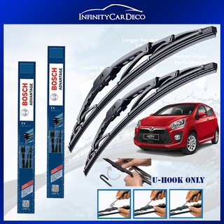 Bosch Aerotwin Retrofit U Hook Wiper Set for Perodua Myvi Icon (21/17)