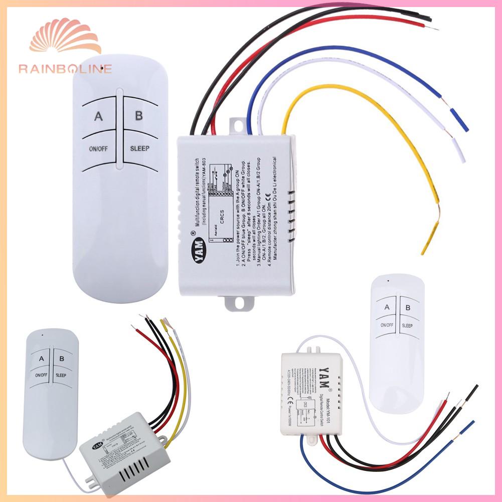 1 Way ON/OFF 220V Wireless Remote Control Switch Digital Remote Control  Switch for Lamp 