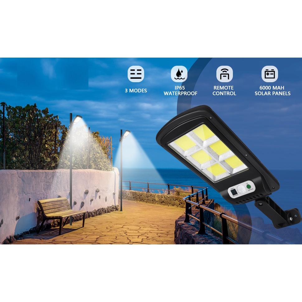 4000W 3 Modes Solar Street Lights Outdoor Light Remote Control