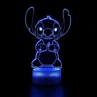 Stitch Night Light, 3D LED Stitch Toys with Smart Remote Control