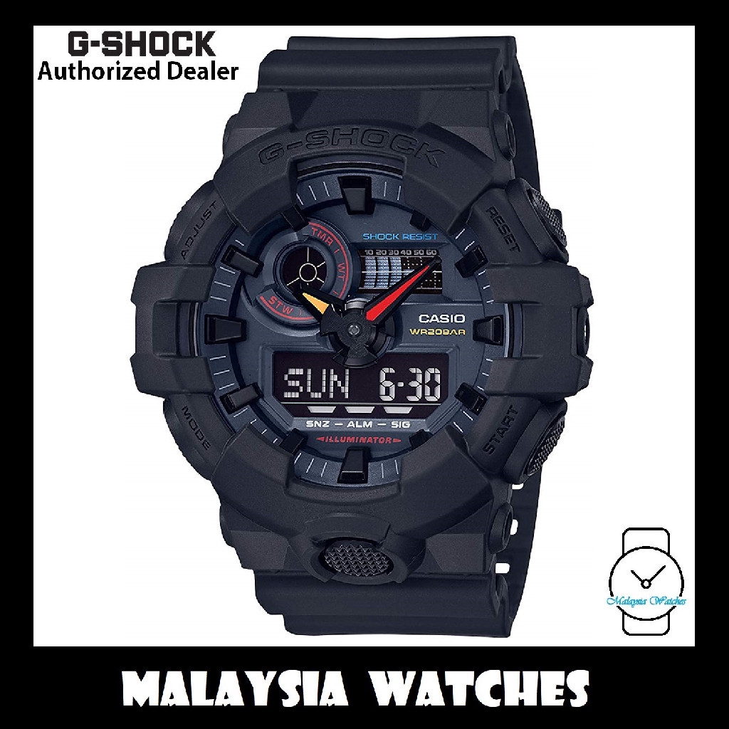 OFFICIAL WARRANTY Casio G Shock GA 700BMC 1A Special Color Model Black Standard Analog Digital Watch GA700BMC 1A Shopee Malaysia