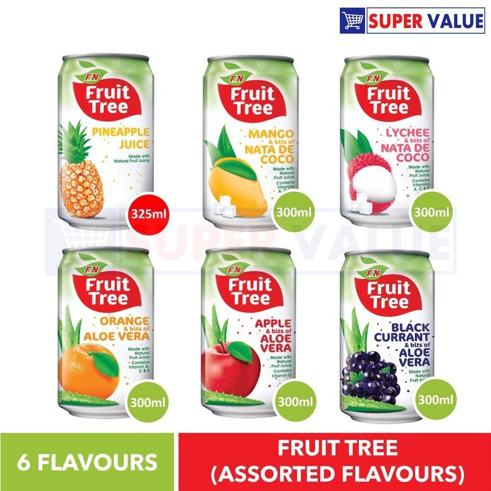 F&N Fruit Tree Can 300ml (Assorted Flavors) Shopee Malaysia
